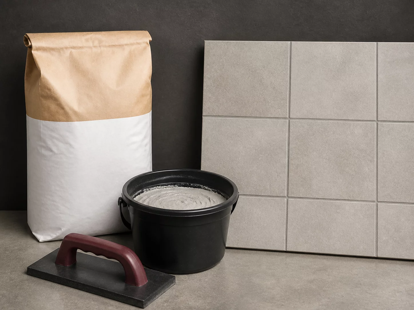 Cementitious grout and grout float