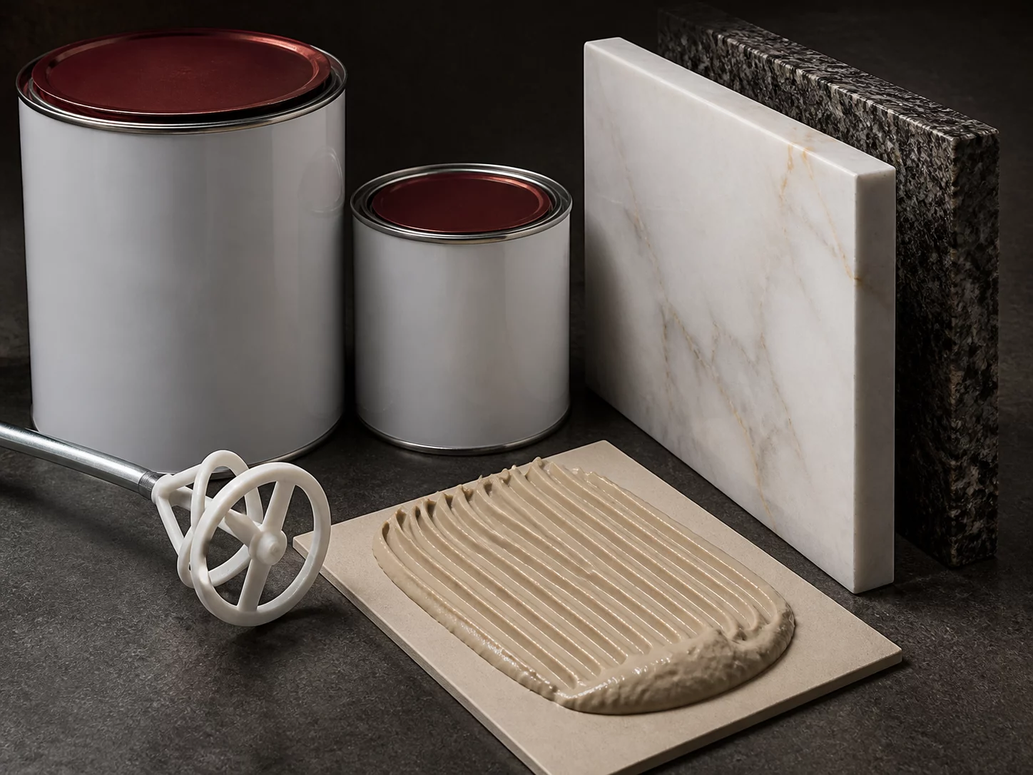 Stone adhesive installation system