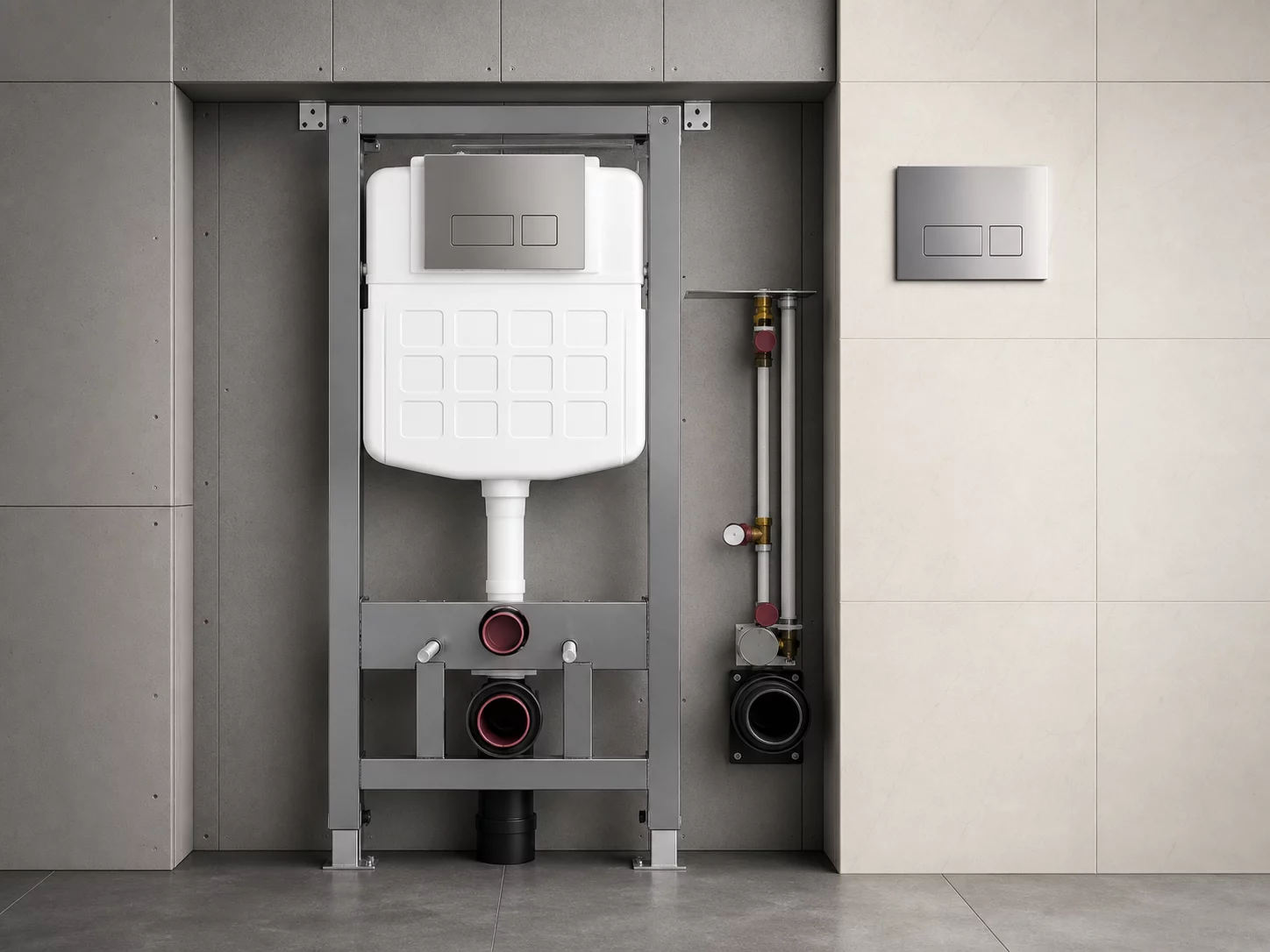Professional concealed cistern system