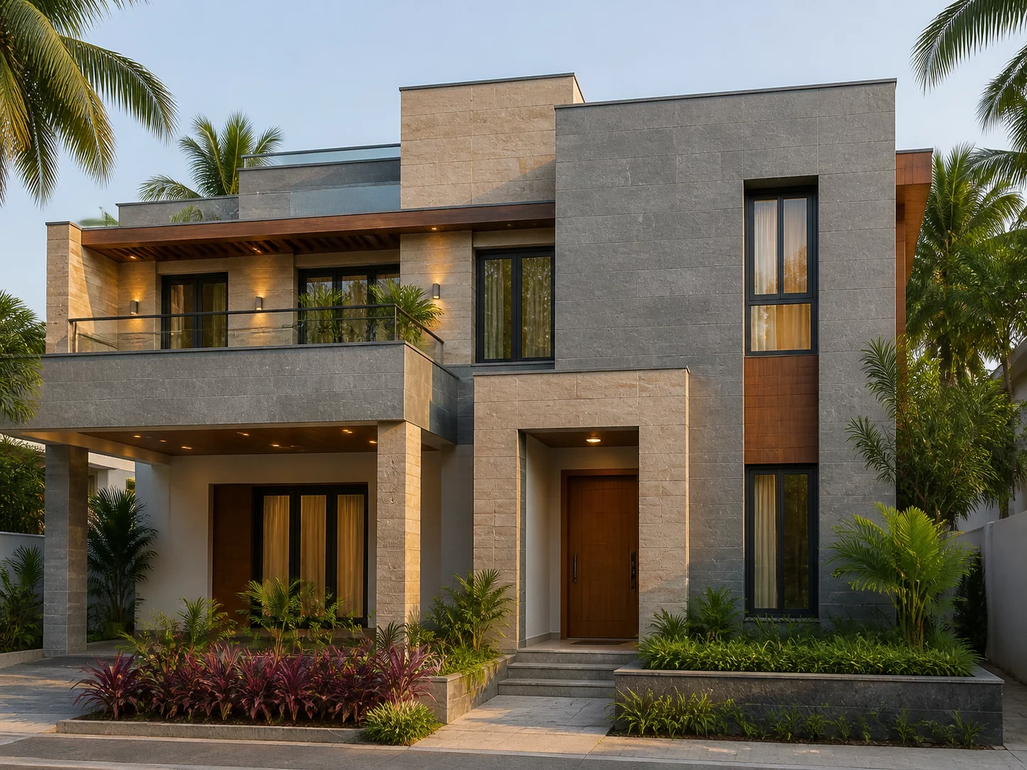 Contemporary home elevation tiles