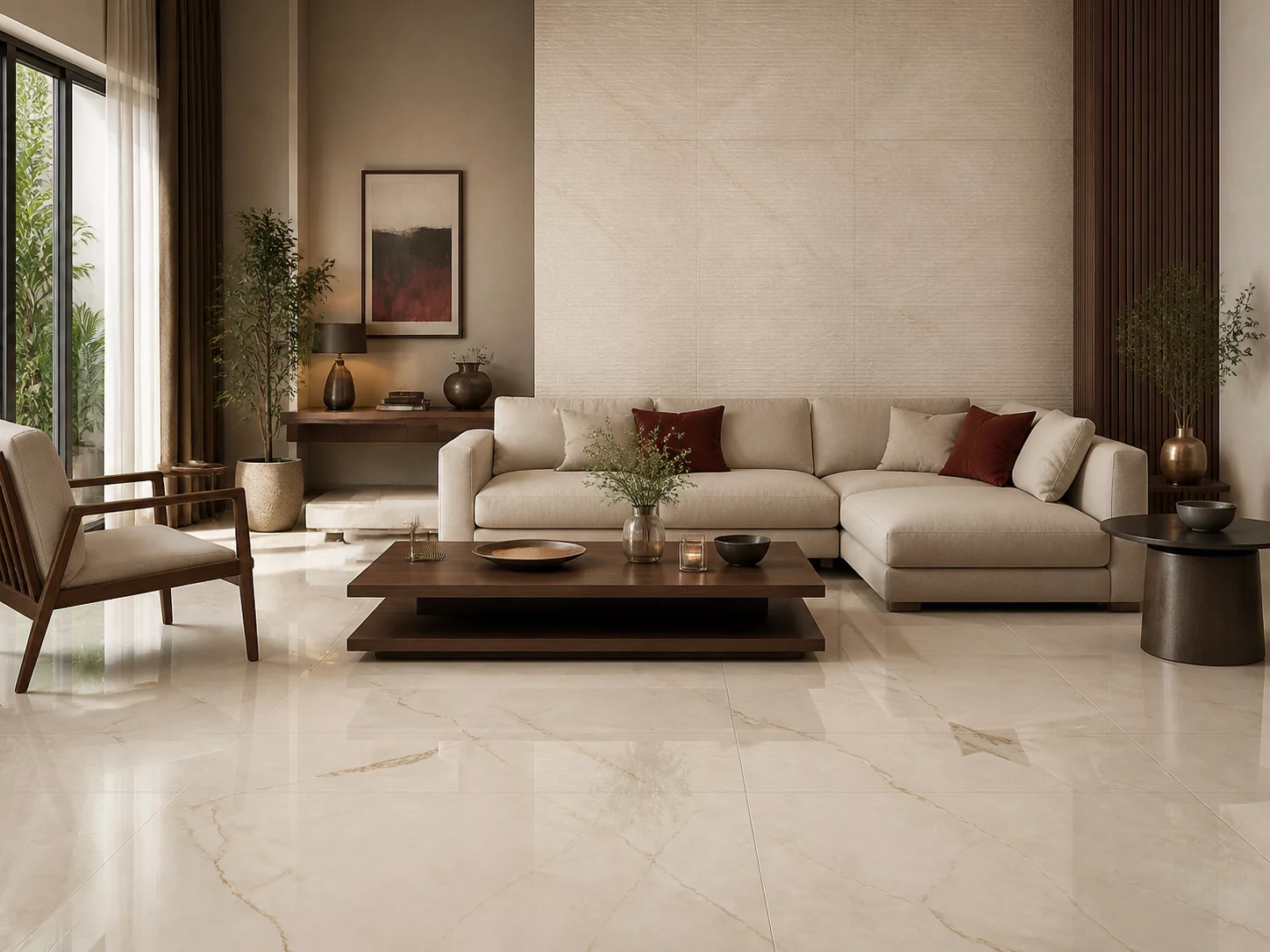 Premium tiled living room
